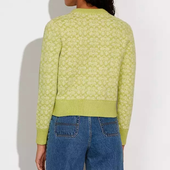 New💛💚Coach Signature Cardigan - Picture 2 of 5